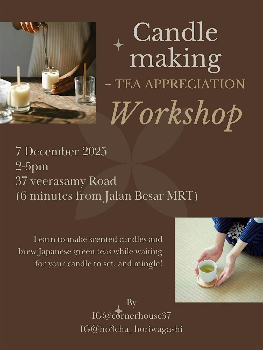 Singles Candle Making Tea Appreciation Workshop