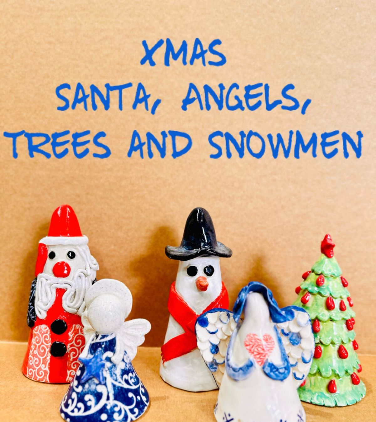 Christmas Pottery Workshop! Create your own Santa, Snowman, Angel or Xmas Tree.