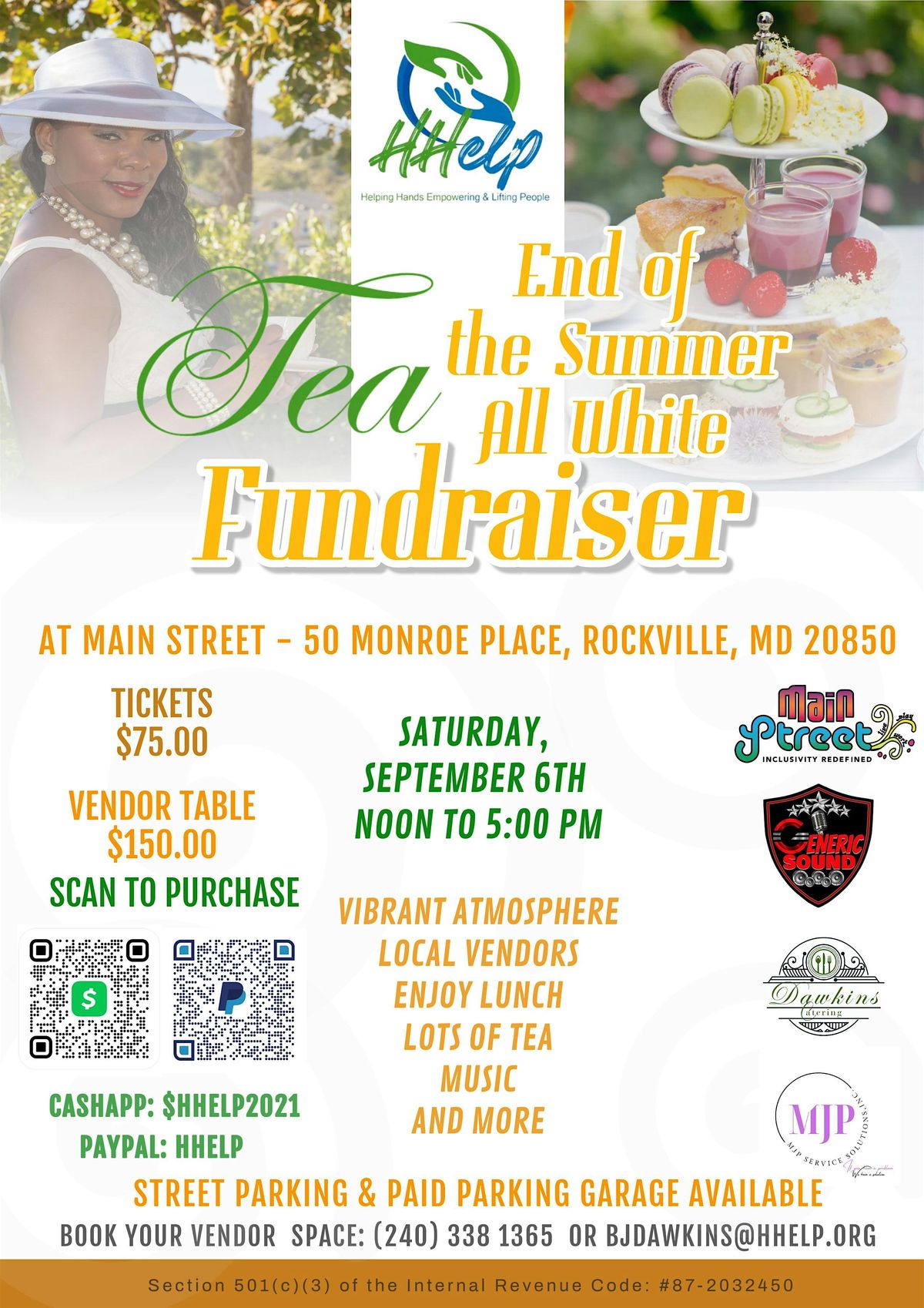 End of the Summer All White Tea Fundraiser