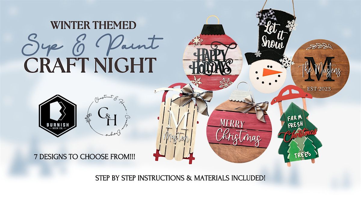 Paint & Sip - Craft night with Chestnut & Home