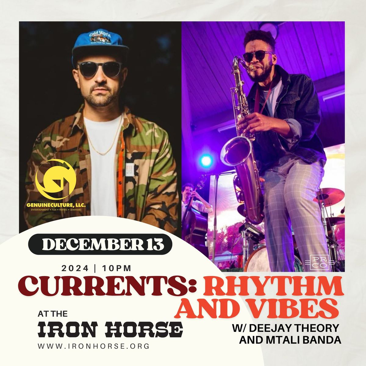 Currents: Rhythm & Vibes w\/ Deejay Theory & Mtali Banda at The Iron Horse