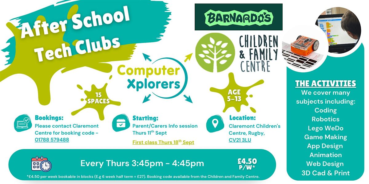 Tech Club  After School Club @ Claremont CFC