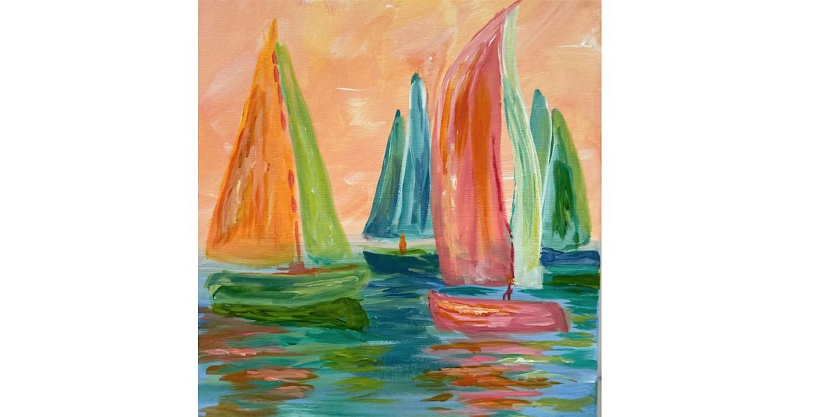 NEW VENUE! Rustic Cork, Everett- "Colorful Sailboats"