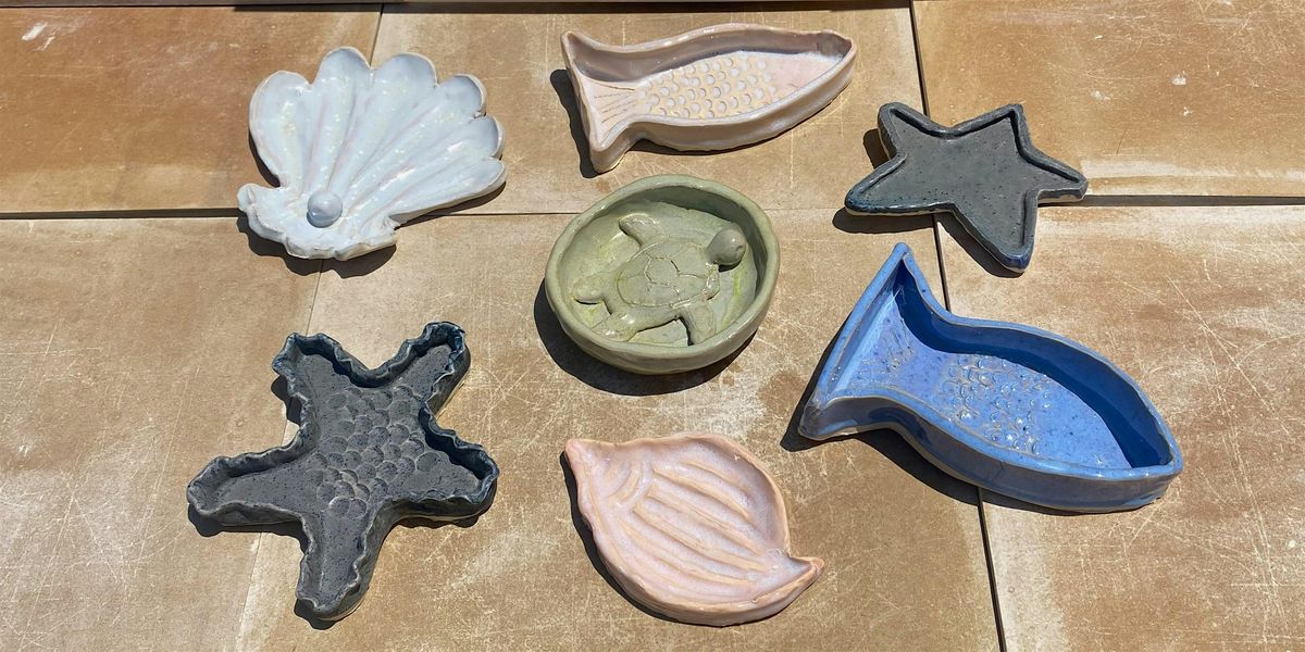 Ceramic Under The Sea Trinket Dish - Intro to Pottery Class