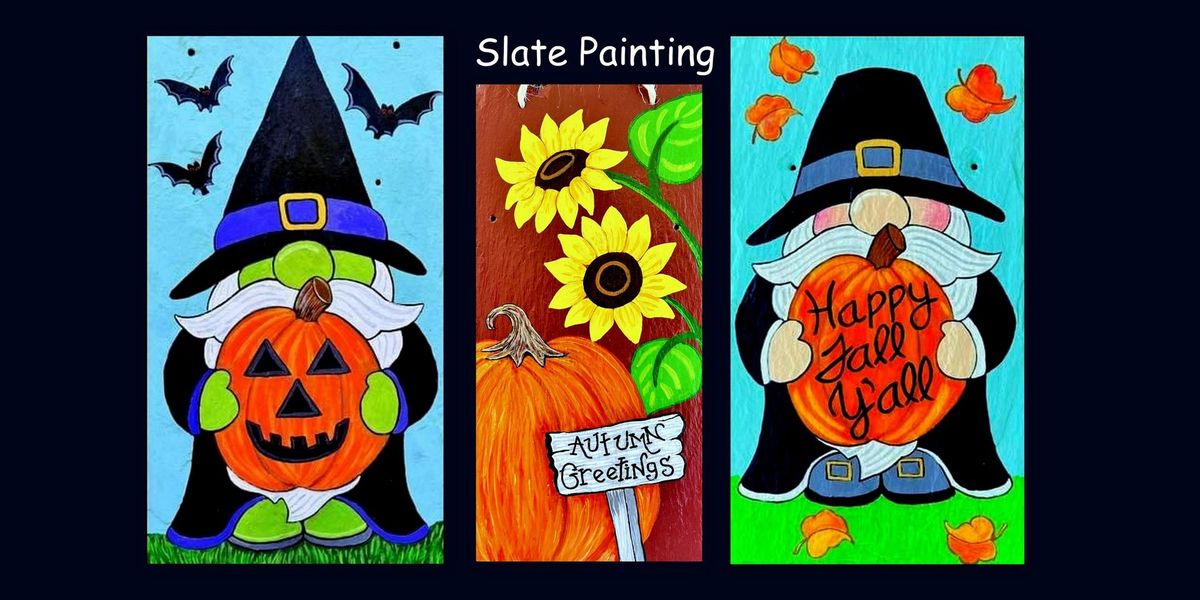 Paint a Fall Design Slate at Cantina Los Agaves