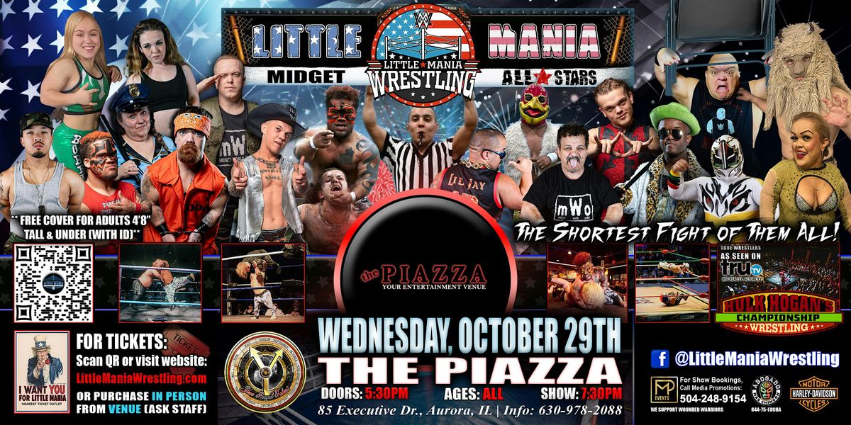 Aurora, IL - Little Mania Midget Wrestling @ The Piazza