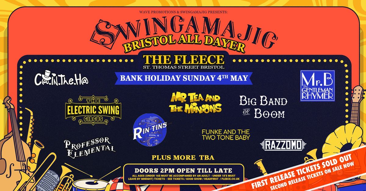 Swingamajig All-Dayer at The Fleece, Bristol - Bank Holiday Sunday 4th May 2025