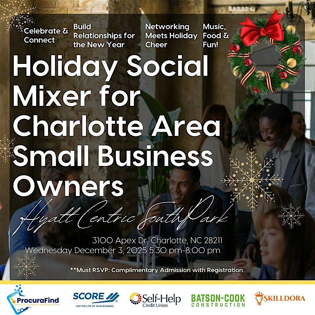 Holiday Social Mixer for Charlotte Area Small Business Owners
