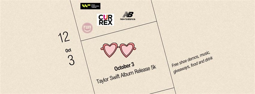 \u2728 Taylor Swift Album Release Party + 5K \u2728