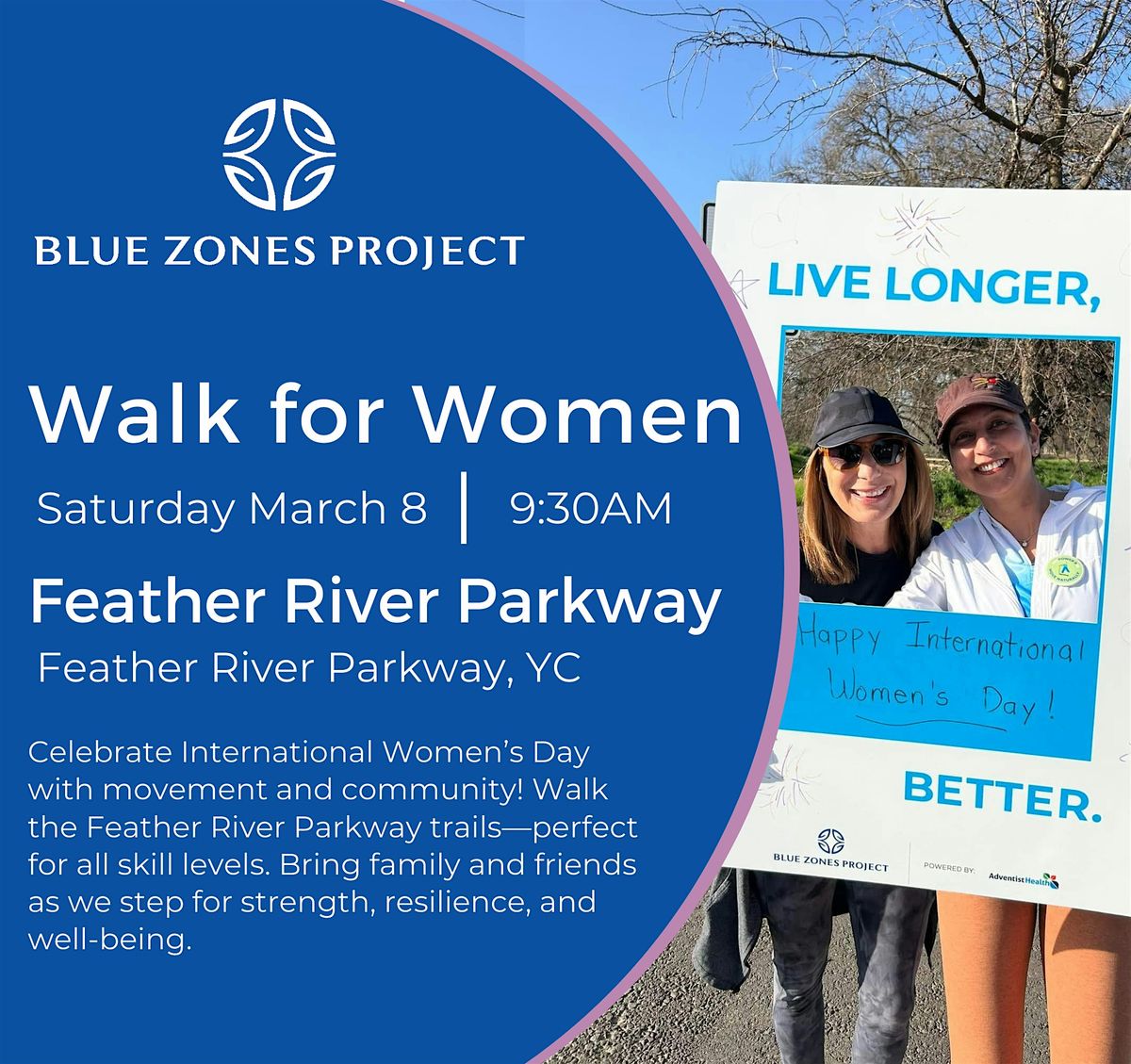 Blue Zones Project Yuba Sutter - Walk for Women