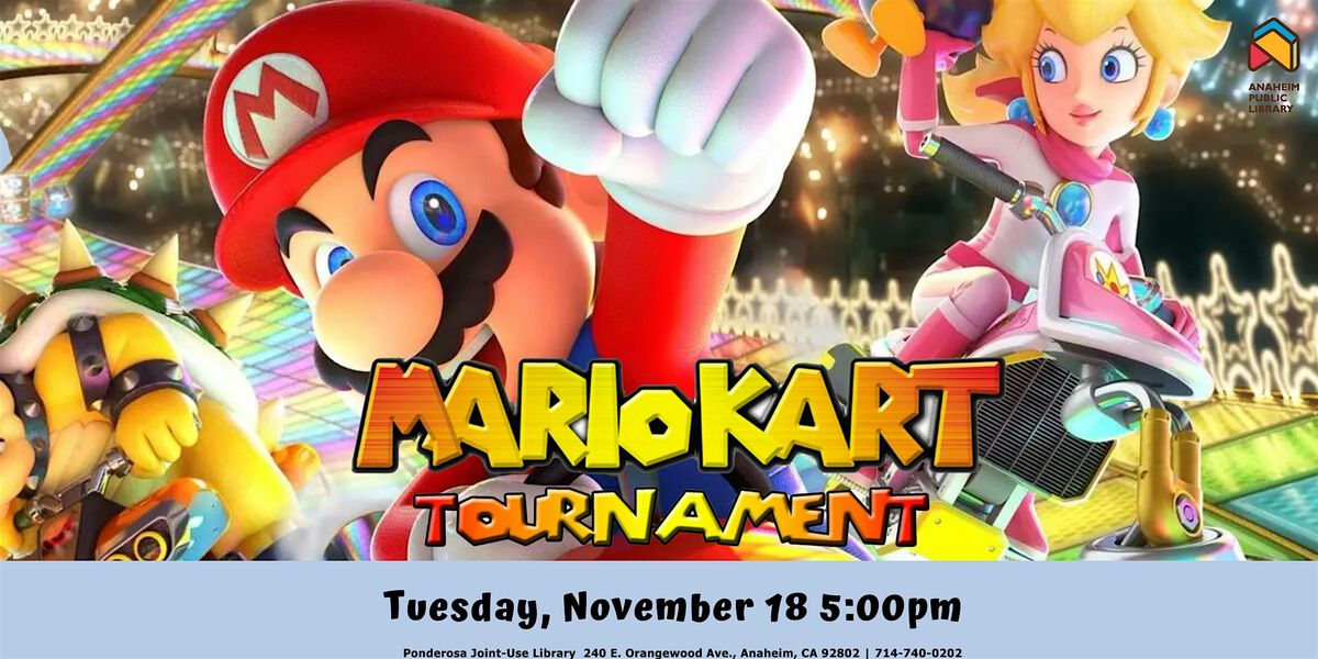 Mario Kart Tournament for Kids at Ponderosa Joint-Use Branch