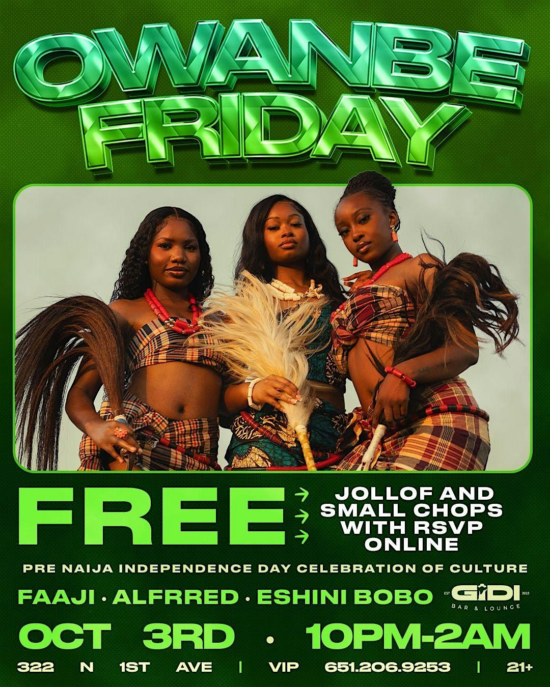 Owanbe Friday- Pre-Naija Independence Celebration Party