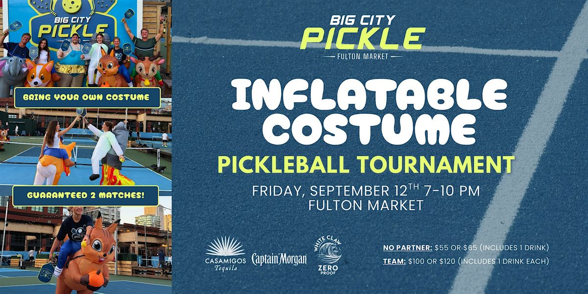 Big City Pickle Inflatable Costume Pickleball Tournament