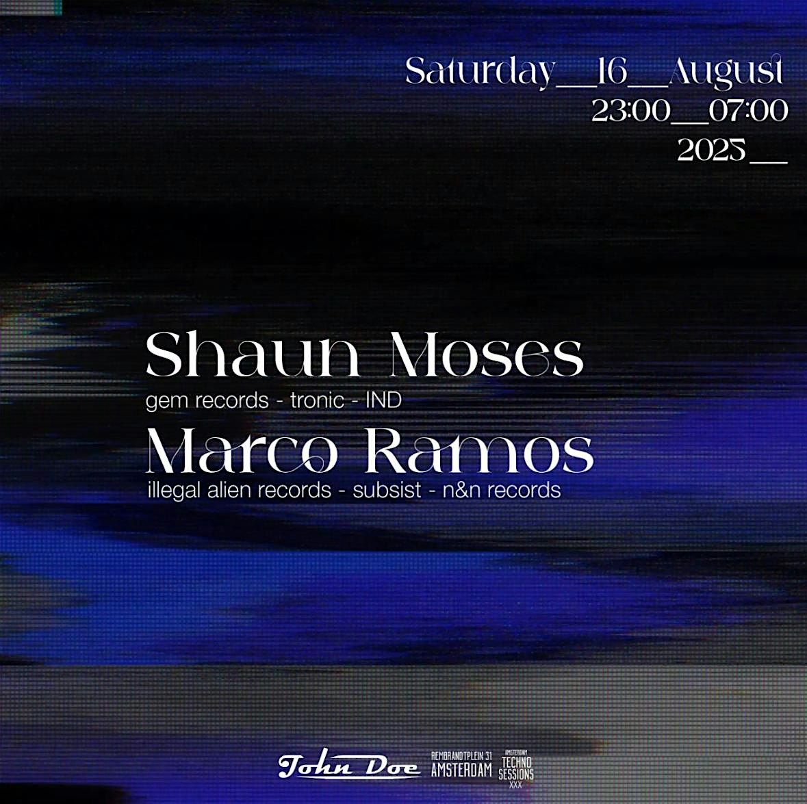 Amsterdam Techno Sessions with Shaun Moses (GEM Records - Tronic) IND