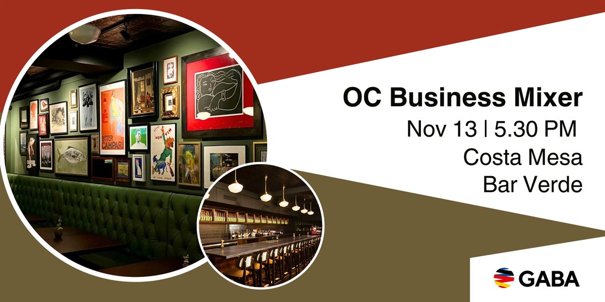 OC Business Mixer at Bar Verde