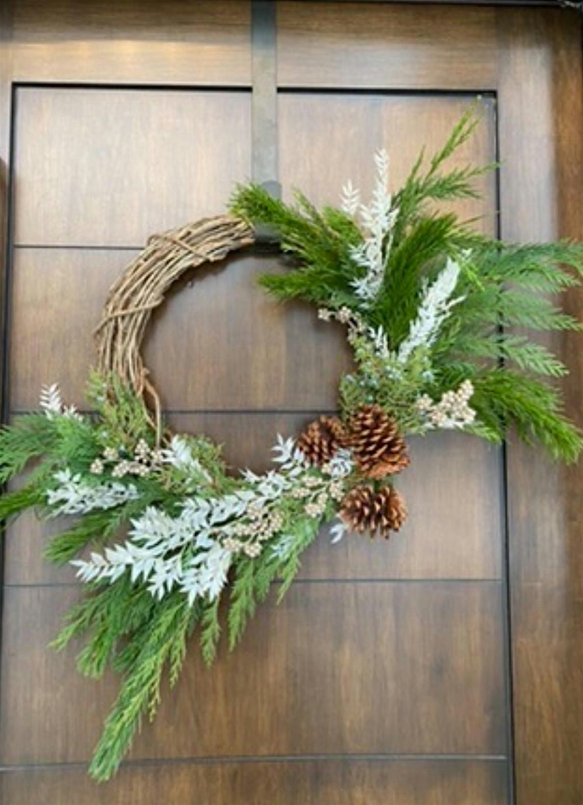 Wreath Creating Class at Haskill Creek