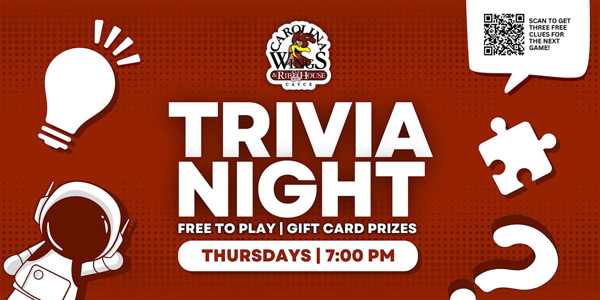 Trivia Night at Carolina Wings and Rib House - Cayce