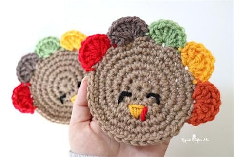 Beginner Crochet - Turkey Coaster
