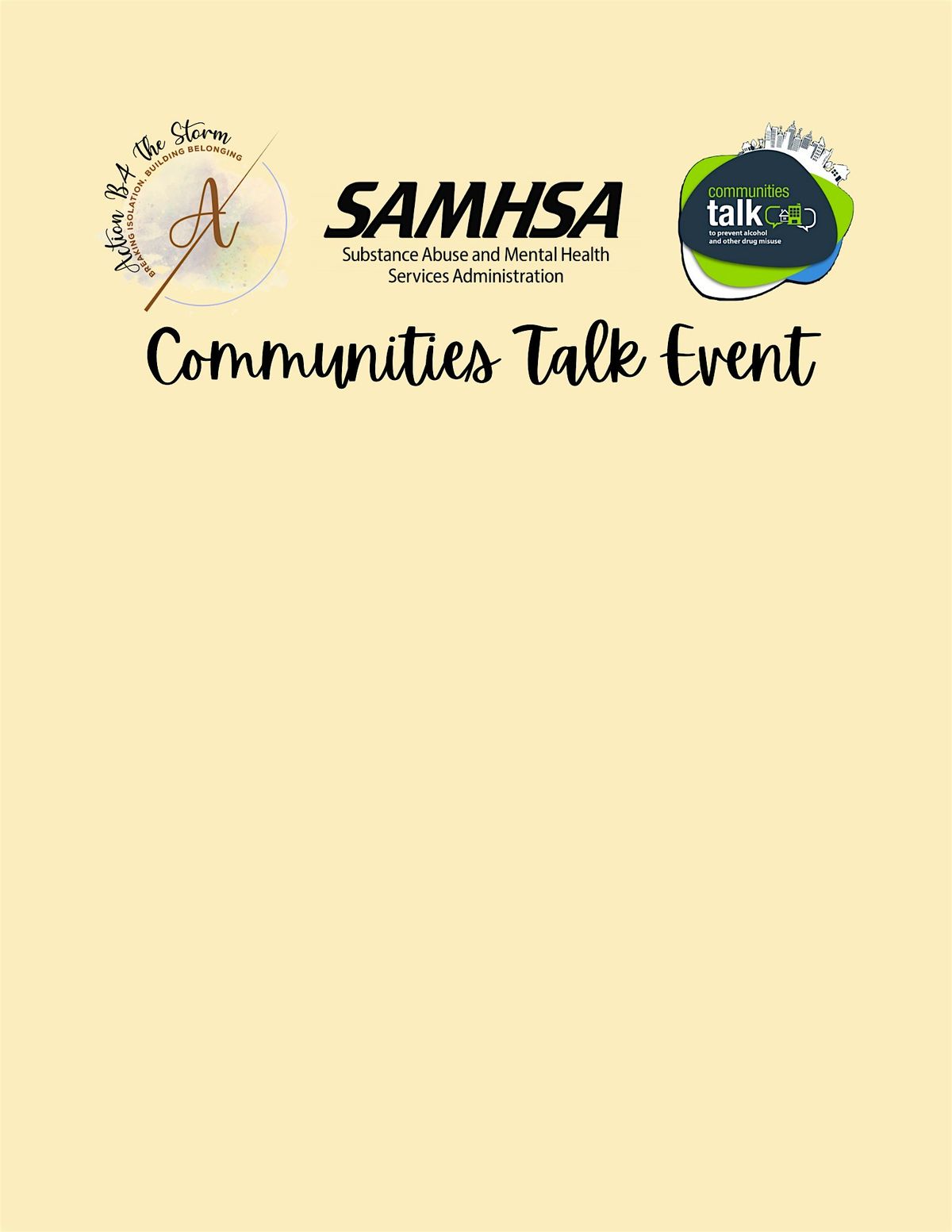 SAMHSA Communities Talk: Hosted by AB4S