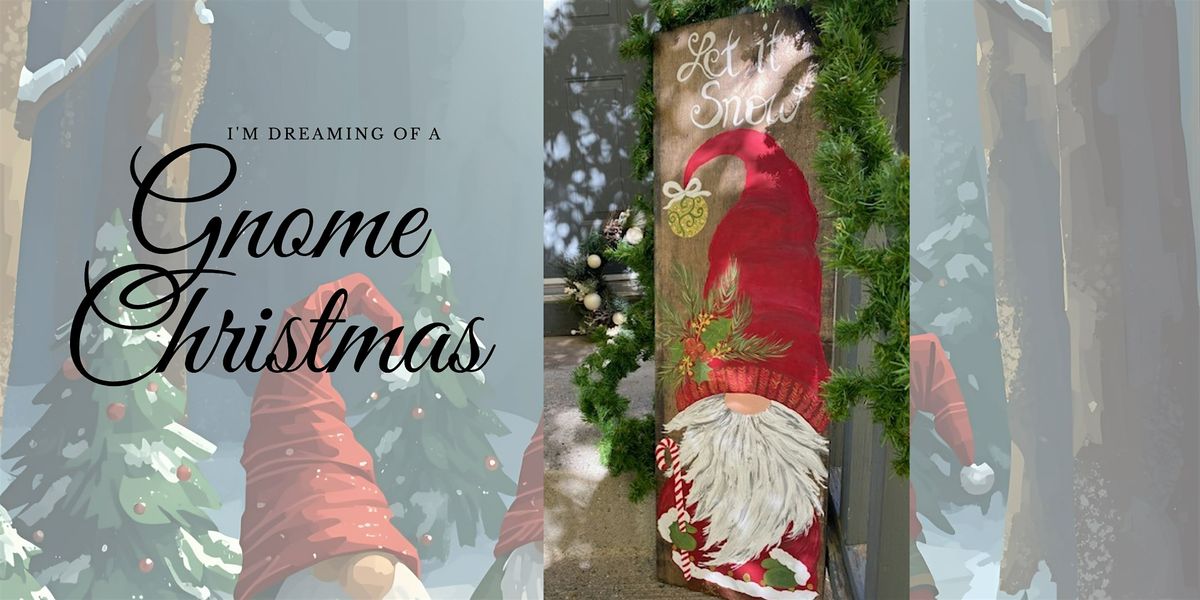 Paint a Christmas Gnome Door Sign
