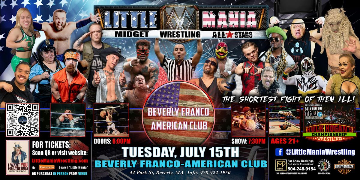 Beverly, MA- Little Mania Midget Wrestling @Beverly Franco-American Club