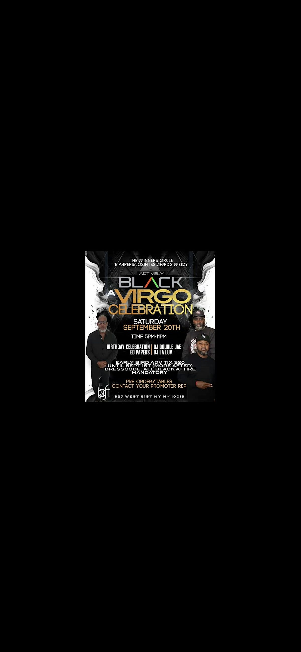 ACTIVELY BLACK \u26ab\ufe0f\u25fc\ufe0f\u2b1b\ufe0f - A VIRGO CELEBRATION