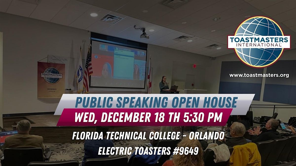 Electric Toasters Presents "Spirited Speakers" Open House