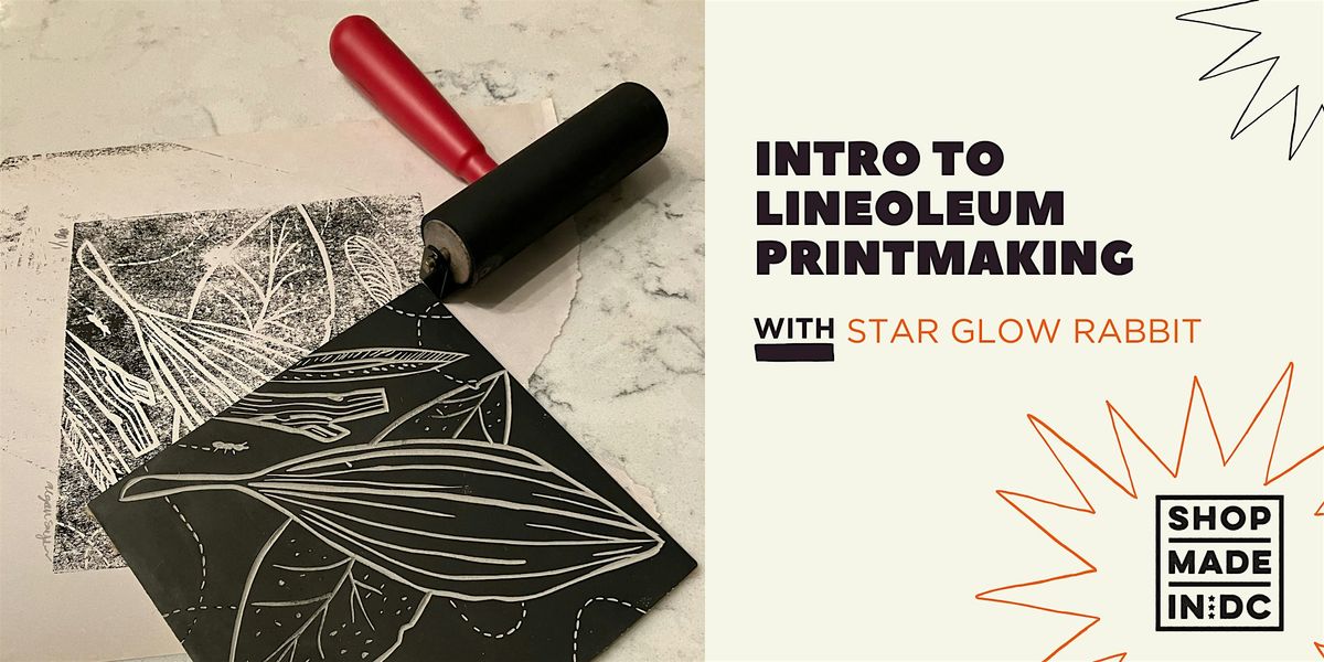 Intro to Lineoleum Printmaking w\/ Star Glow Rabbit