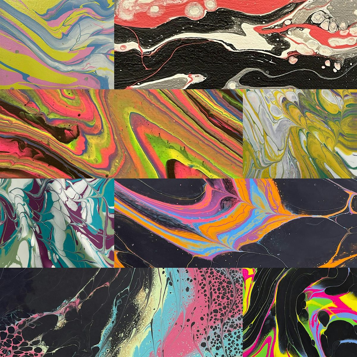 Paint Pouring Fluid Art at Downhill Brewing - Parker