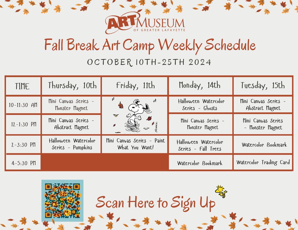 Fall Break Art Camp