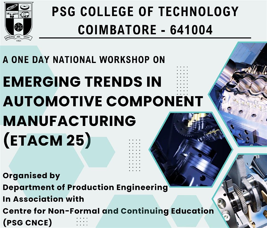 NATIONAL WORKSHOP ON EMERGING TRENDS IN AUTOMOTIVE COMPONENT MANUFACTURING