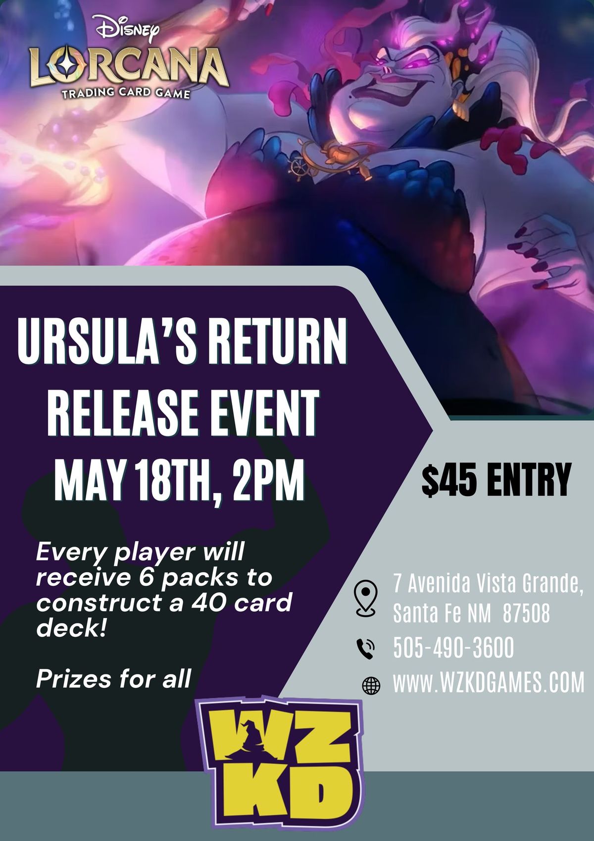 LORCANA TCG - Ursula's Retunr RELEASE event! 