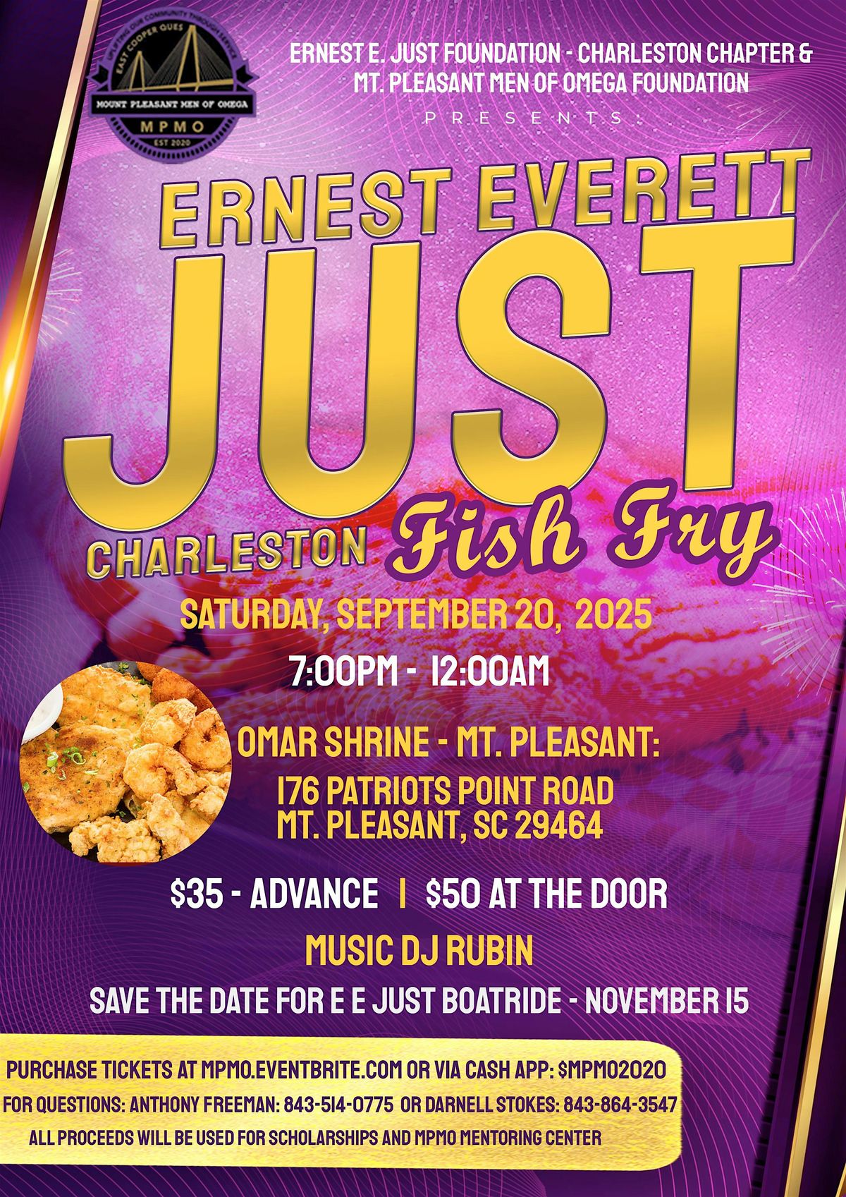 Fish Fry Party - Sept 20th, 2025 at the Omar Shrine in Mt. Pleasant