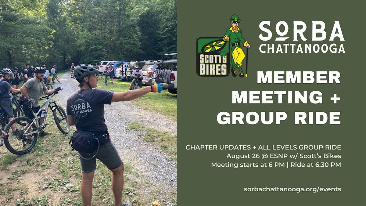 SORBA Chattanooga Member Meeting + Group Ride with Scott's Bikes