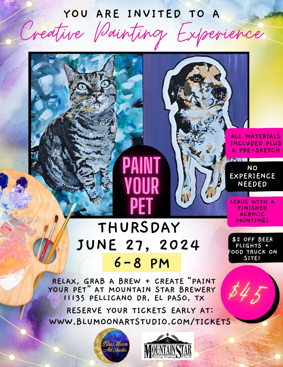 Paint Your Pet Experience @ Mountain Star Brewing Company