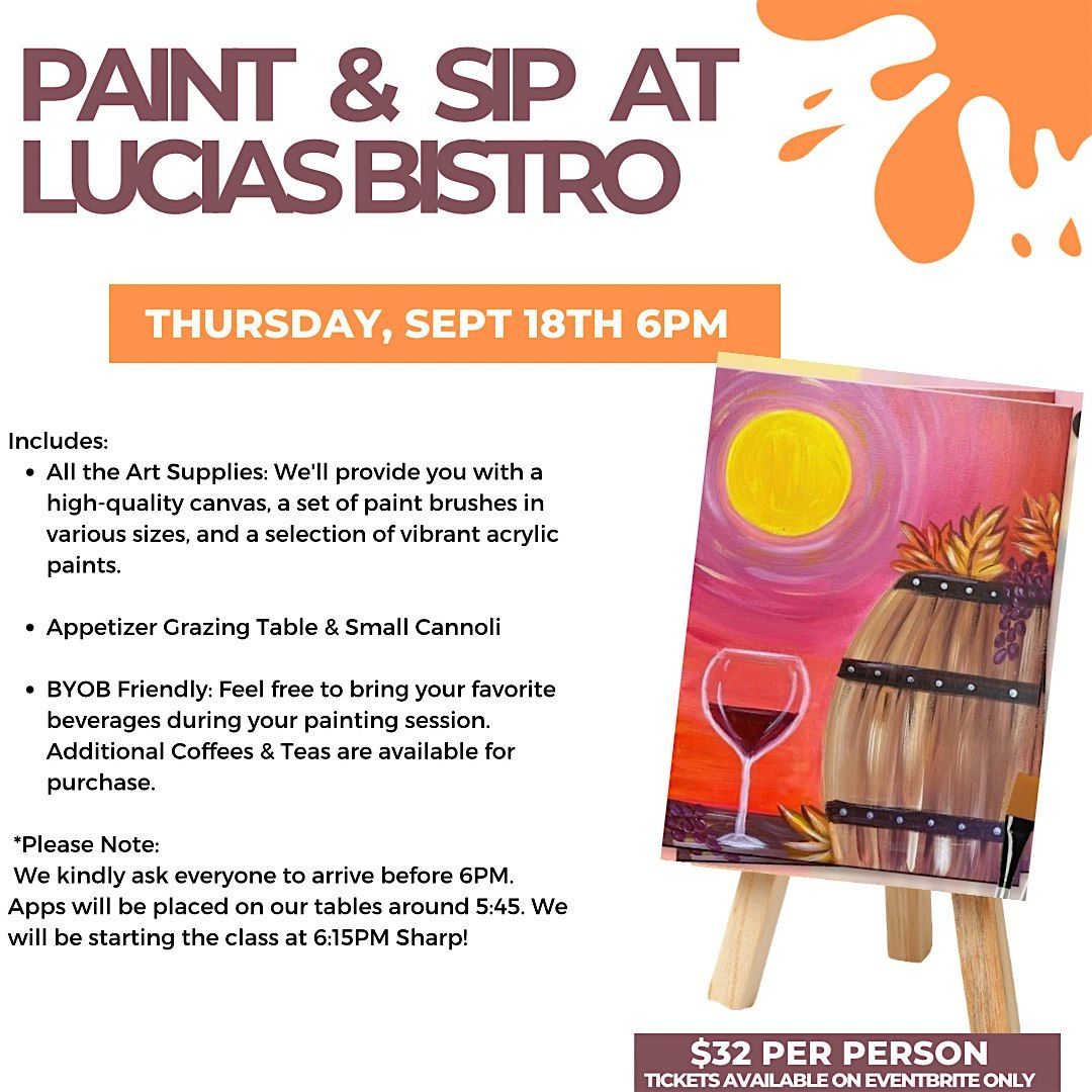 Paint & Sip at Lucia\u2019s Bistro