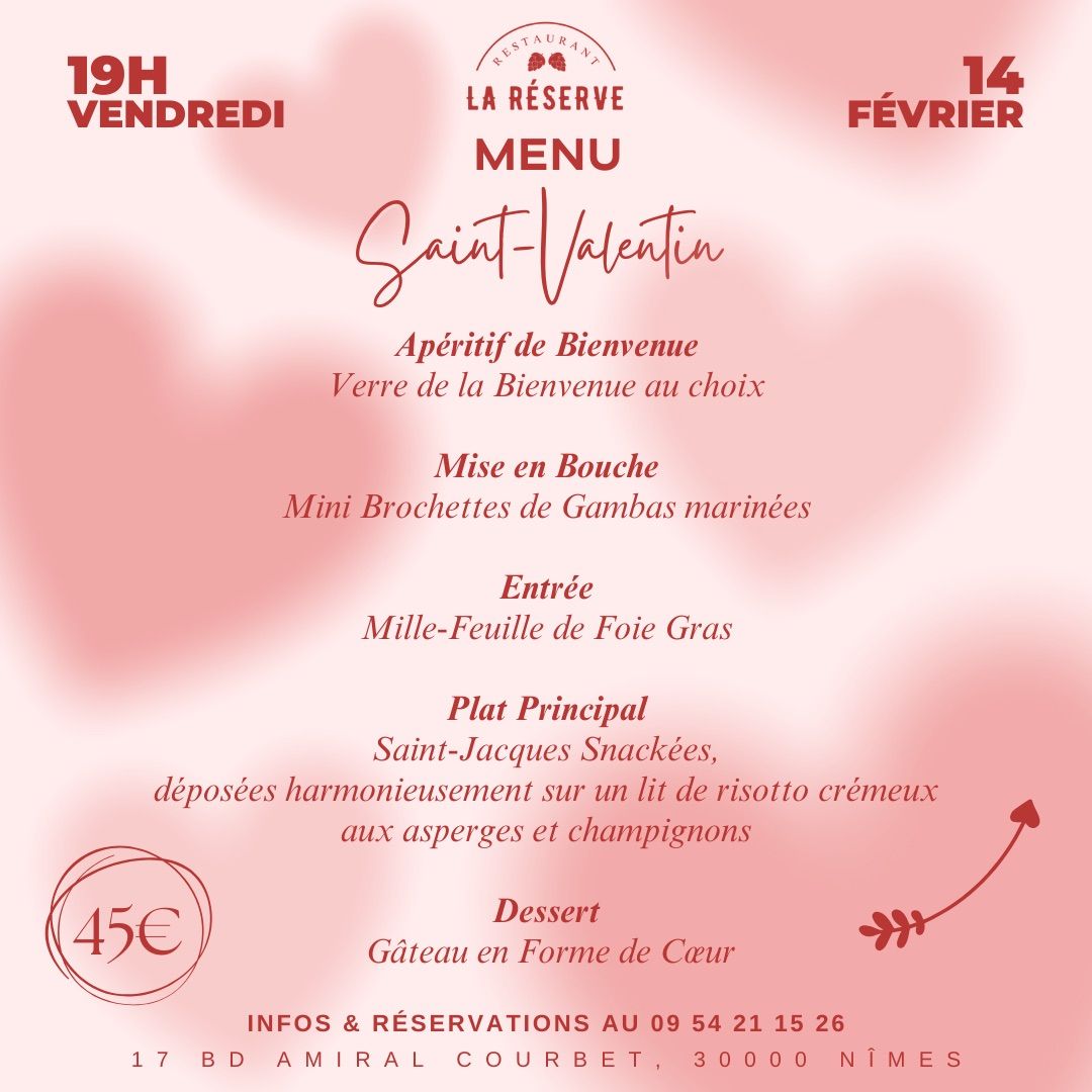 SAINT-VALENTIN \u00c0 LA R\u00c9SERVE \u2764\ufe0f