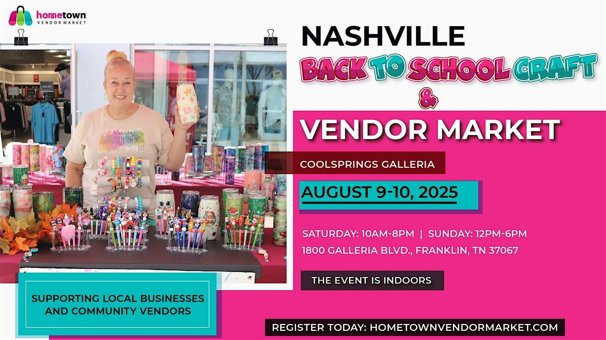 Nashville Back to School Craft and Vendor Market