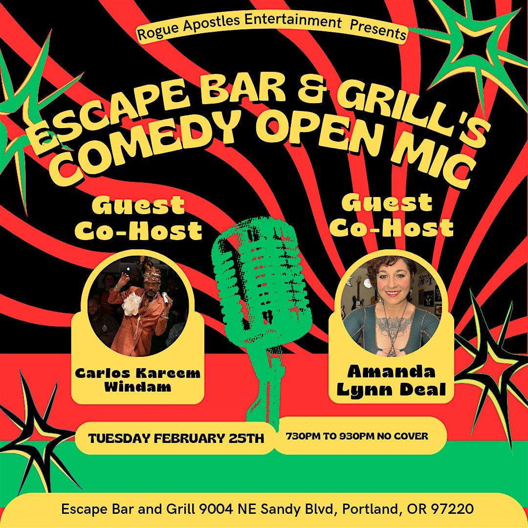 Escape Bar and Grill's Comedy Open Mic Night