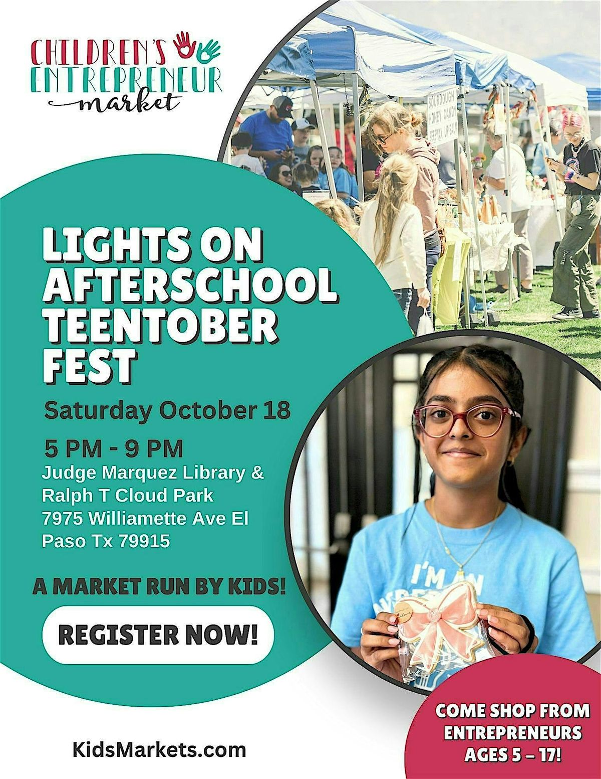 Children's Entrepreneur Market X Lights on Afterschool Teentober Fest
