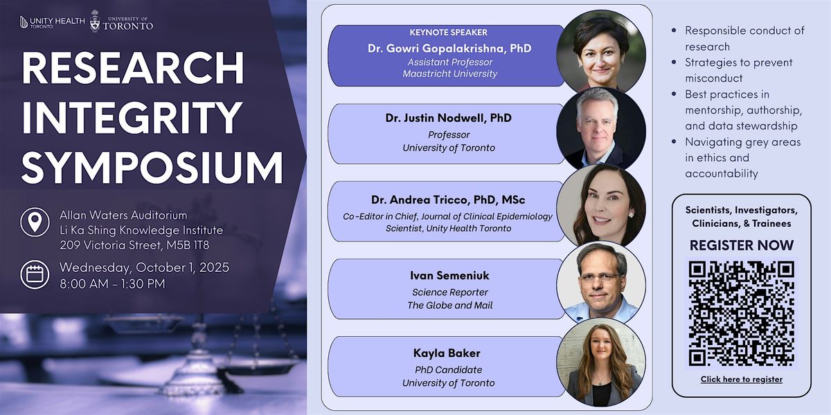 Unity Health Toronto Research Integrity Symposium