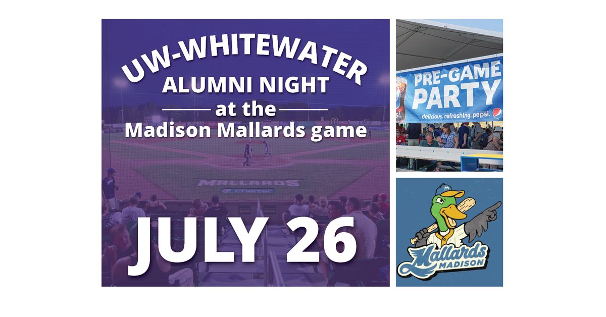 UW-Whitewater Alumni Night at the Madison Mallards game
