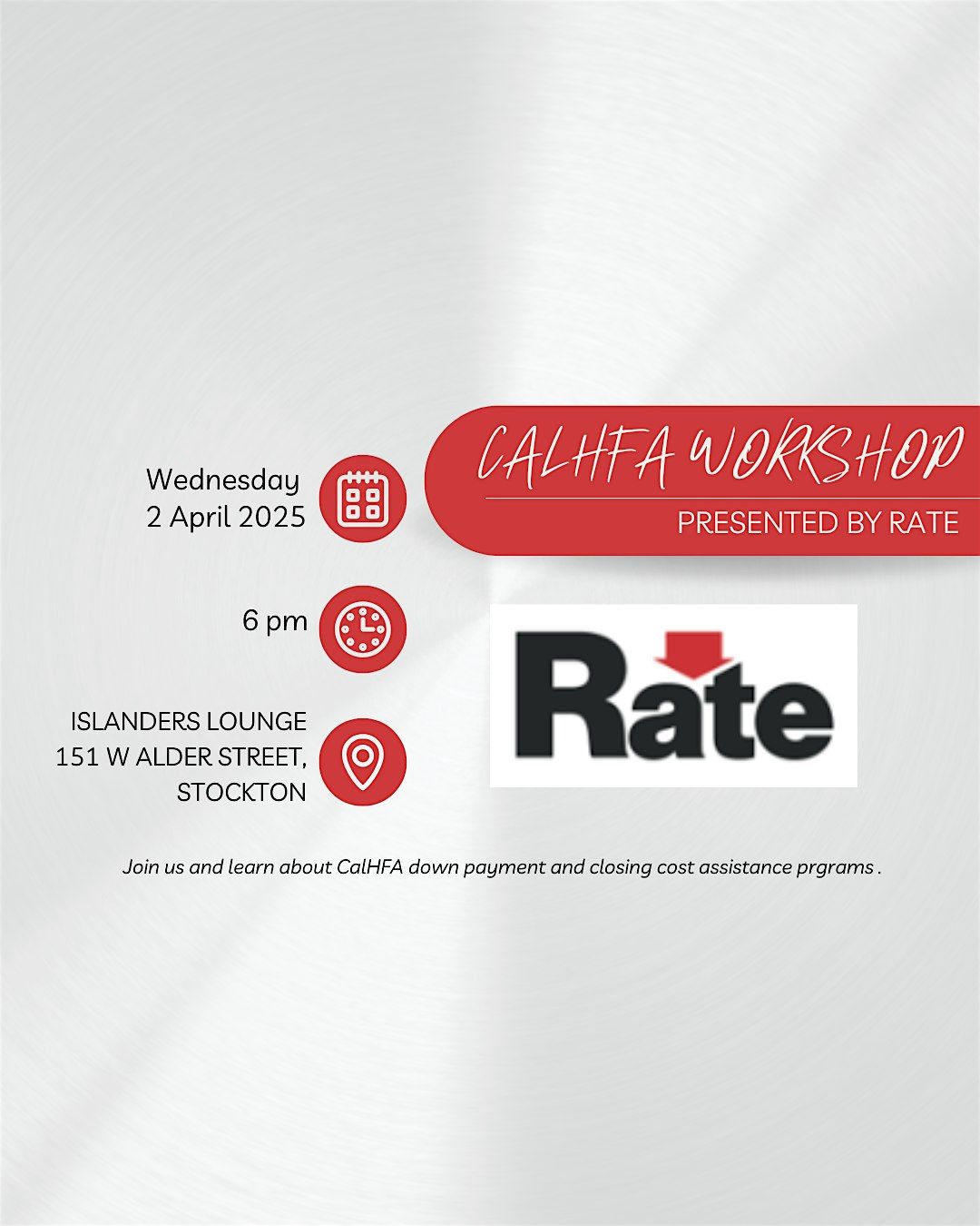 CalHFA Workshop: Presented by Rate