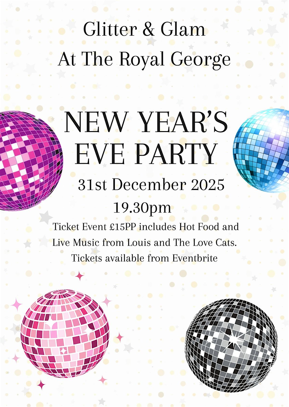 Glitter & Glam New Years Eve Party