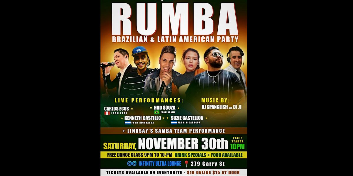 RUMBA  (BRAZILIAN AND LATIN AMERICAN PARTY)  BY  LATIN FEVER WINNIPEG