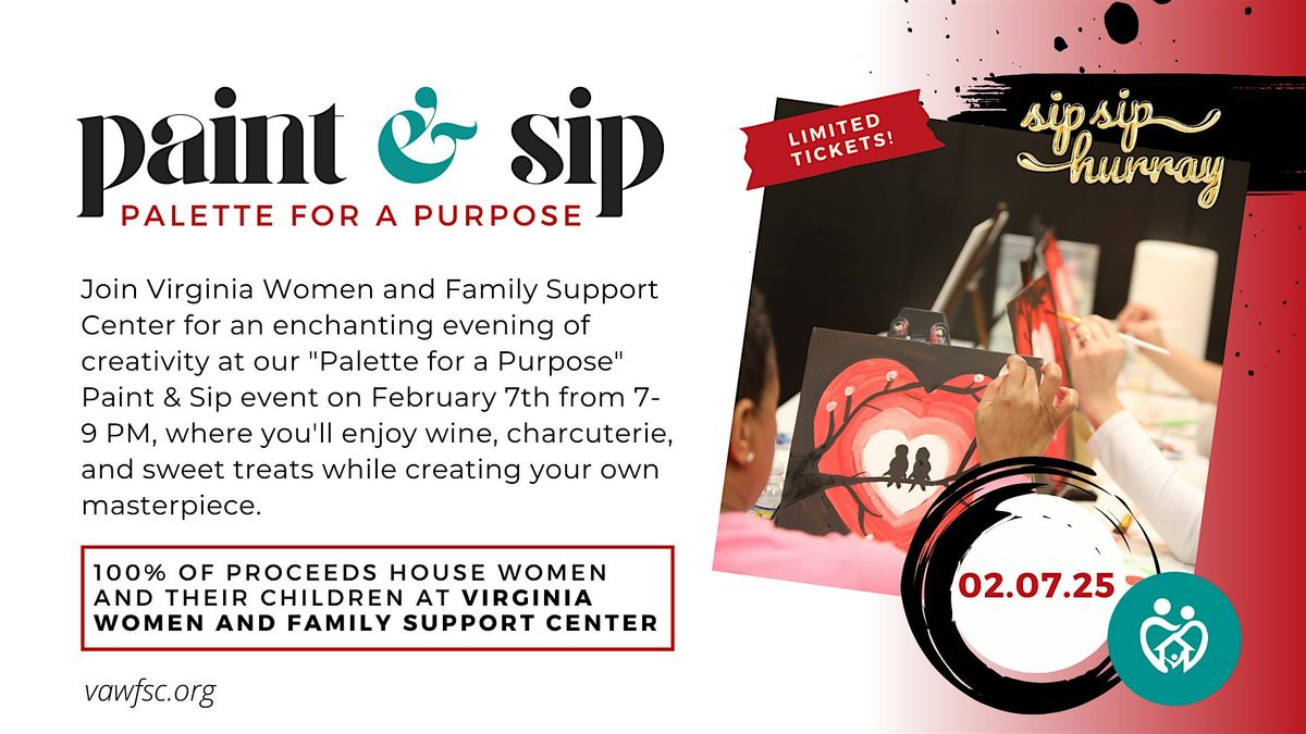 Paint & Sip Palette for a Purpose Fundraiser for Women & Children