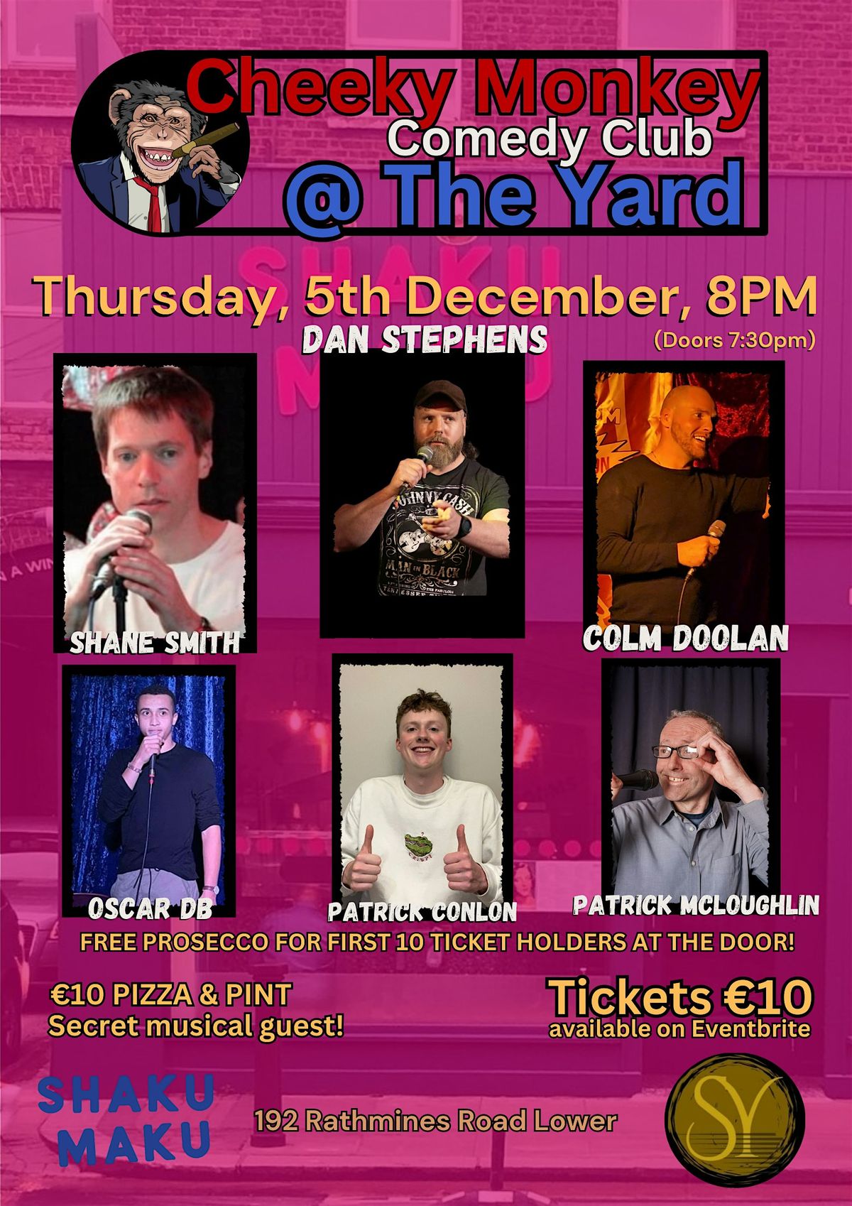 COMEDY @ THE YARD - with Dan Stephens & More!