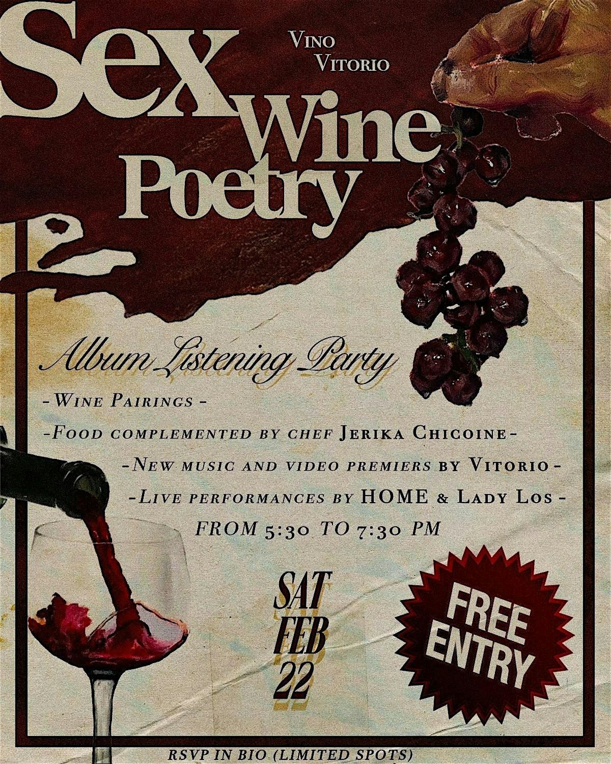 SEX WINE POETRY ALBUM LISTENING PARTY