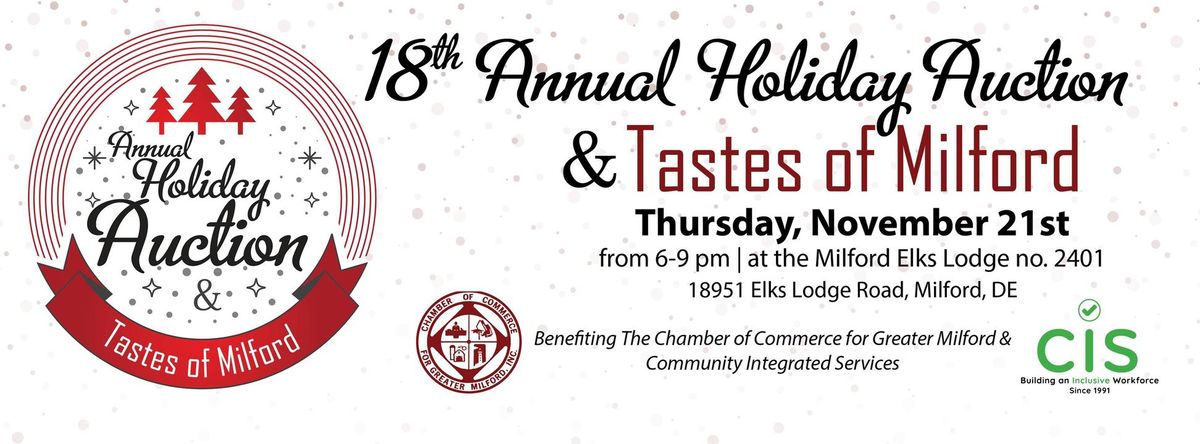 18th Annual Holiday Auction & Tastes of Milford