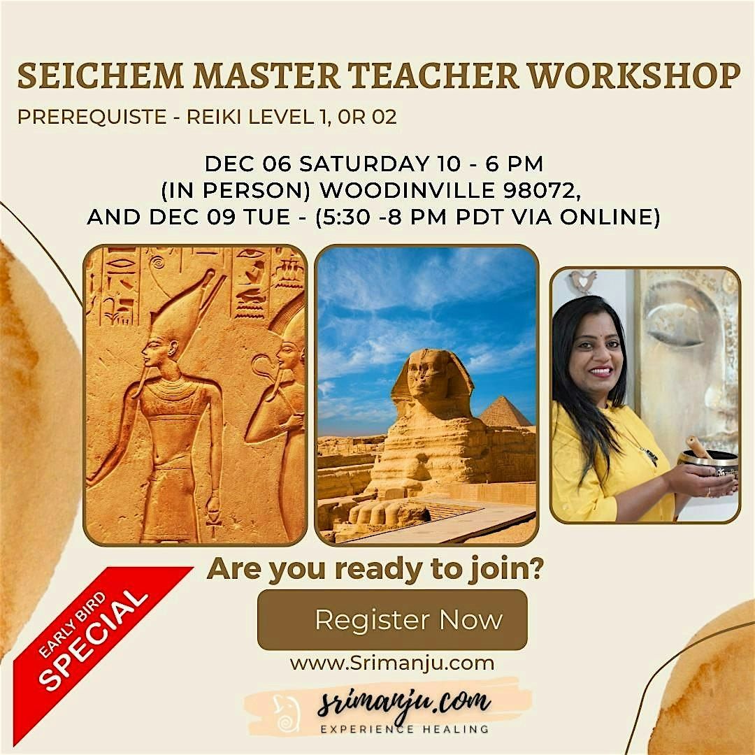 [NEW WORKSHOP] Seichem Reiki Master Teacher (levels 1, 2, and 3)